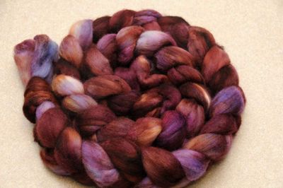 Merino Roving_chocolate chambord