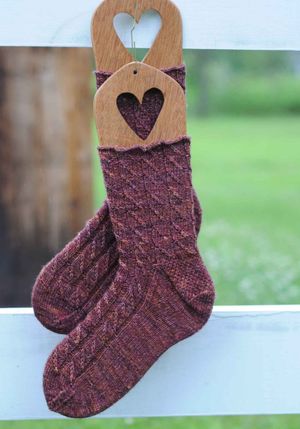 Finished cable twist sock