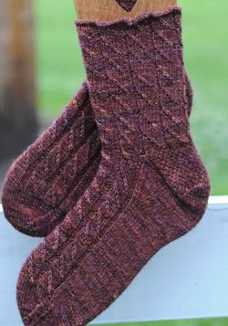 Finished cable twist sock1