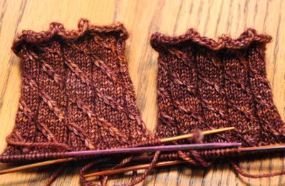 Cable twist socks