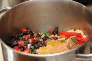 Chutney in the pan